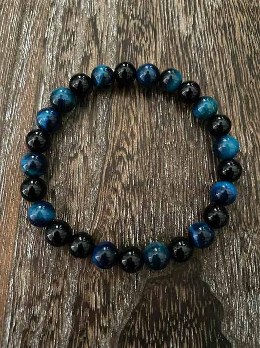 Blue tigers eye bracelet