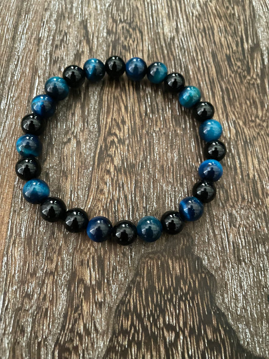 Blue tigers eye bracelet