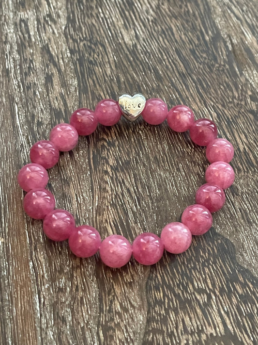 Strawberry Quartz Love Bracelet