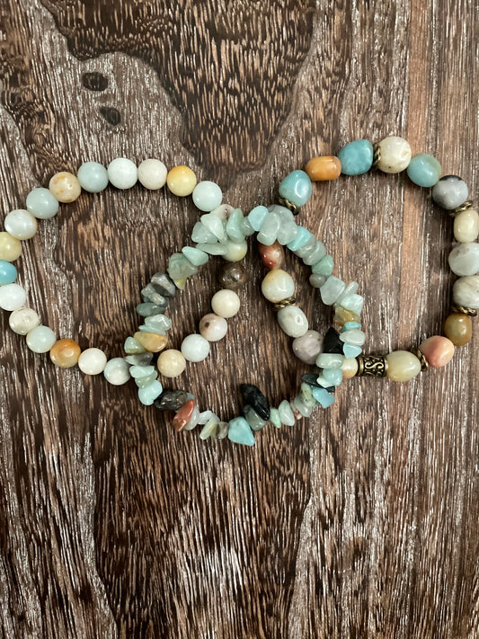 Amazonite-emotional balance and healing 3pc set