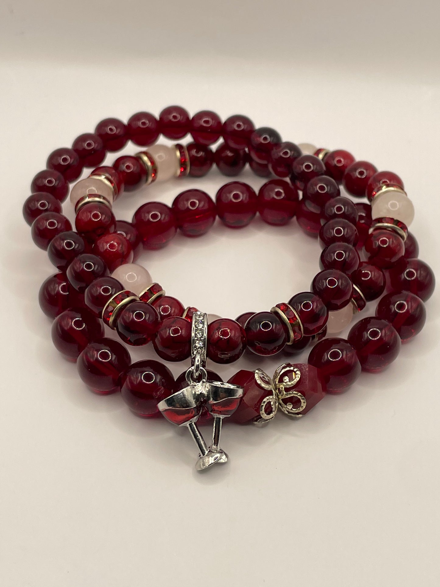 Wine Diva bracelet stack #1