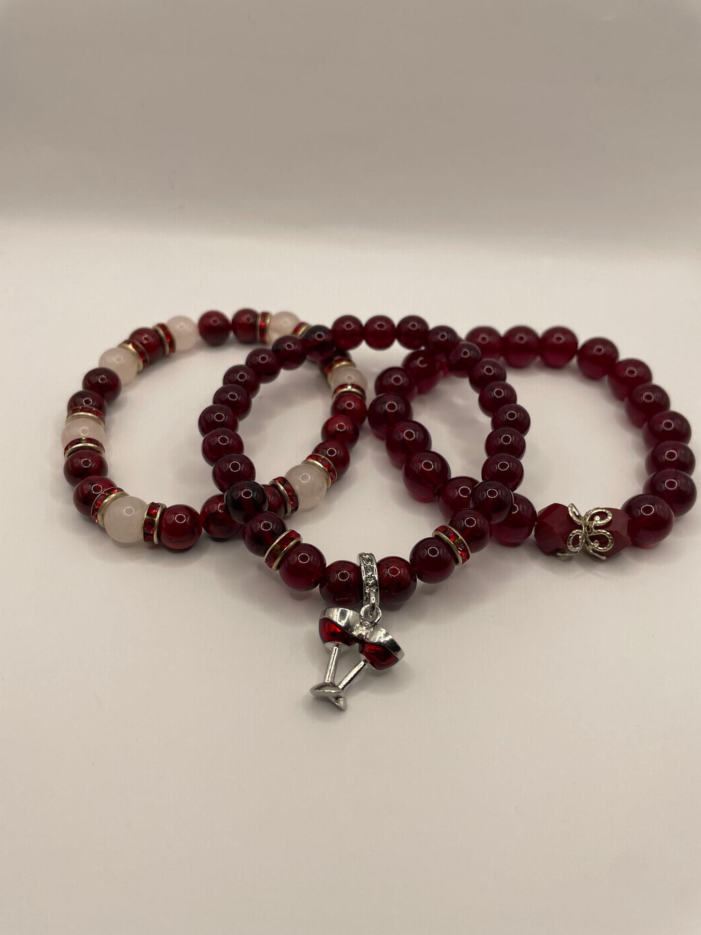 Wine Diva bracelet stack #1