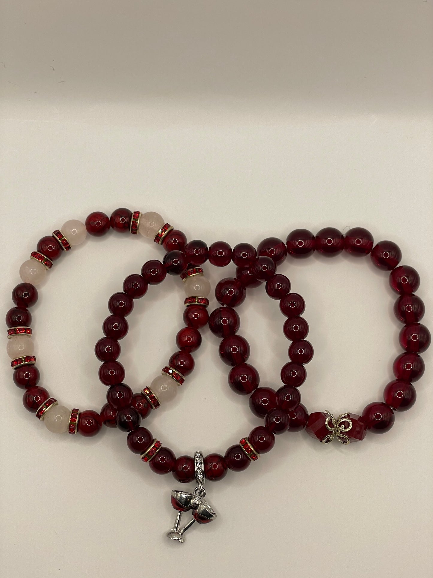 Wine Diva bracelet stack #1