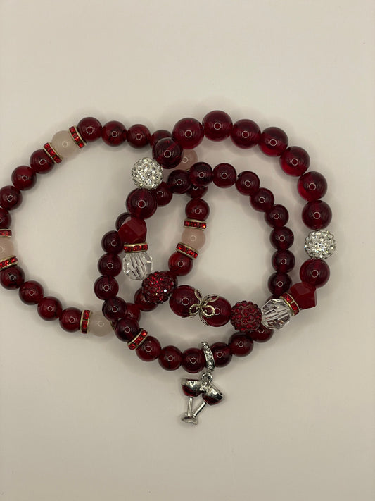 Wine Diva #2 bracelet stack